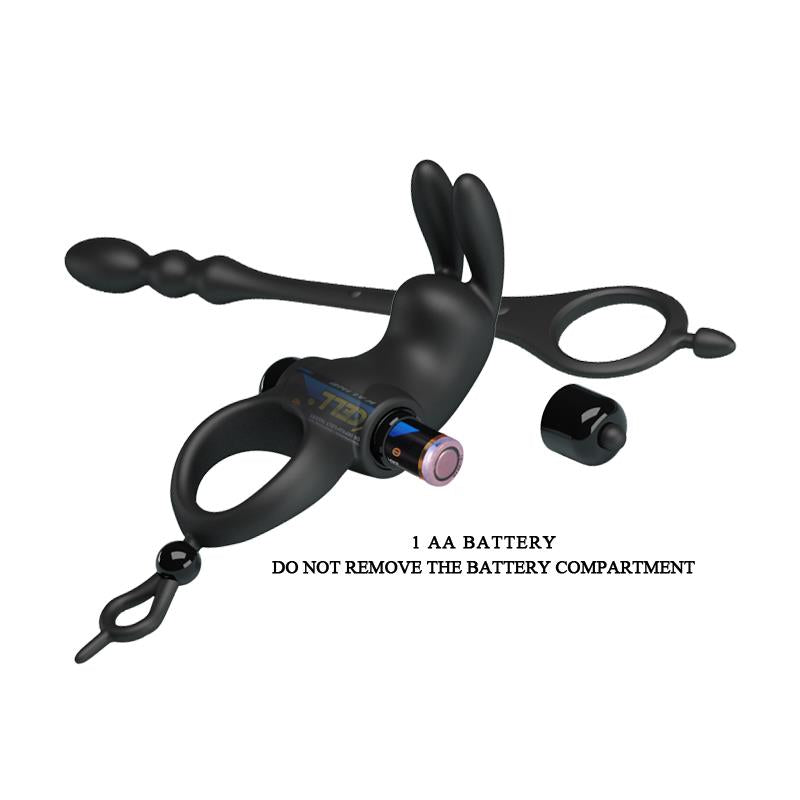 Pierścień wibracyjny PRETTYLOVE z demontowanym łańcuszkiem analnym