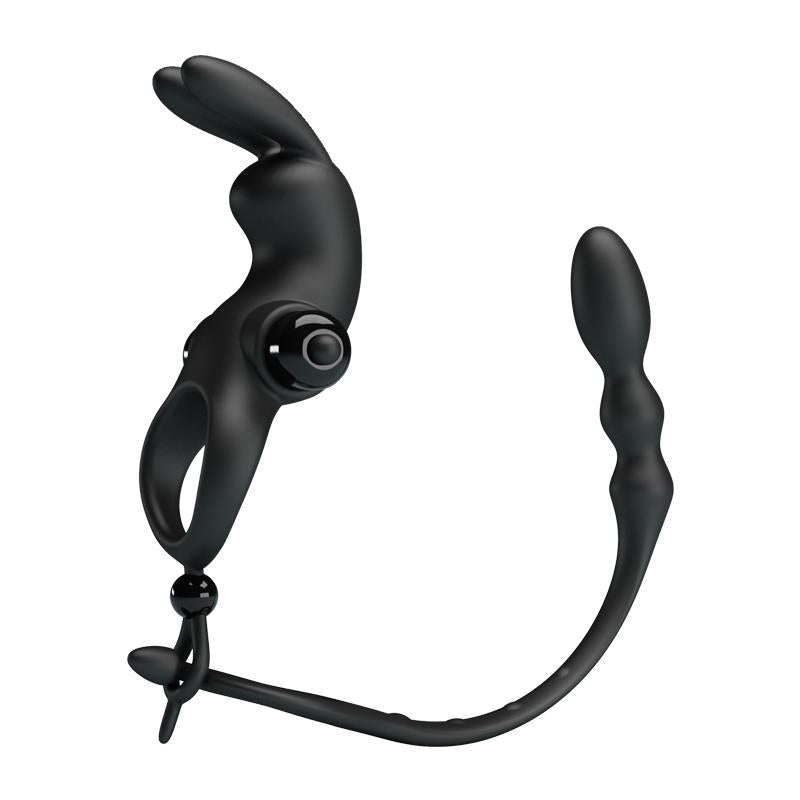 Pierścień wibracyjny PRETTYLOVE z demontowanym łańcuszkiem analnym