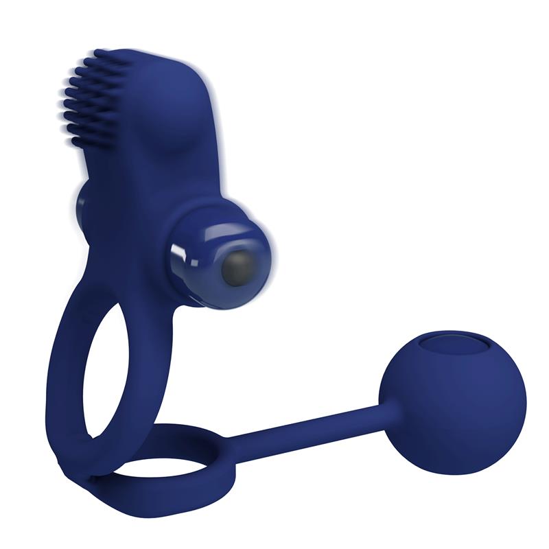 Podwójny wibrujący pierścień na penisa