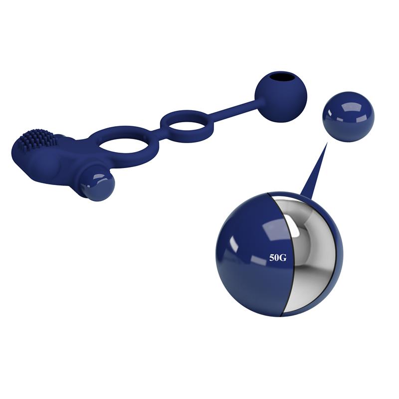 Podwójny wibrujący pierścień na penisa