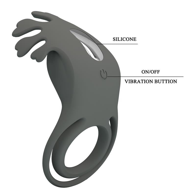 Wibrujący podwójny pierścień na penisa