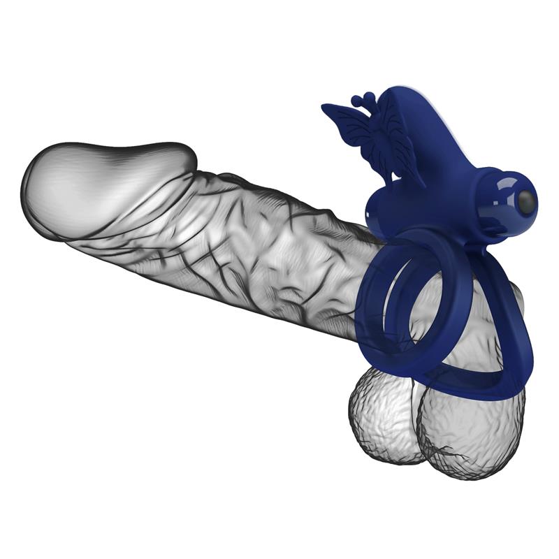 PRETTYLOVE Wibrujący podwójny pierścień na penisa