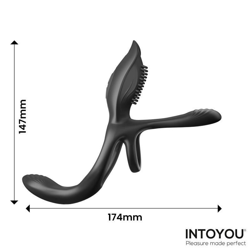 Daxer Girth Gainer Wibrujący Podwójny Pierścień na Penisa